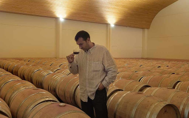 Carlos San Pedro cata uno de los vinos