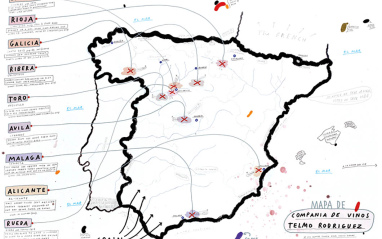 Mapa de los proyectos de la Compañía de Vinos Telmo Rodríguez