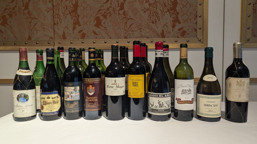 Vinos catados durante la cata dirigida por Pablo Franco.