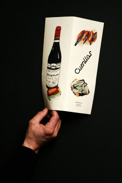 Ilustración realizada para el restaurante Cuenllas, en Madrid