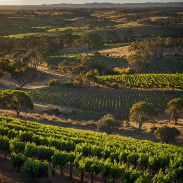 Viñedos en el valle de Barrosa