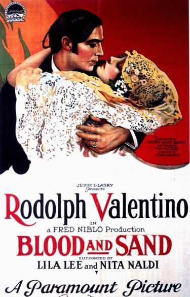 Cartel de la película Blood and Sand de Rodolfo Valentino