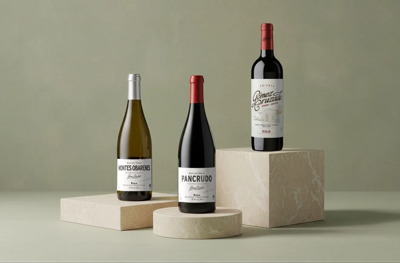 Botellas de la bodega Gómez Cruzado