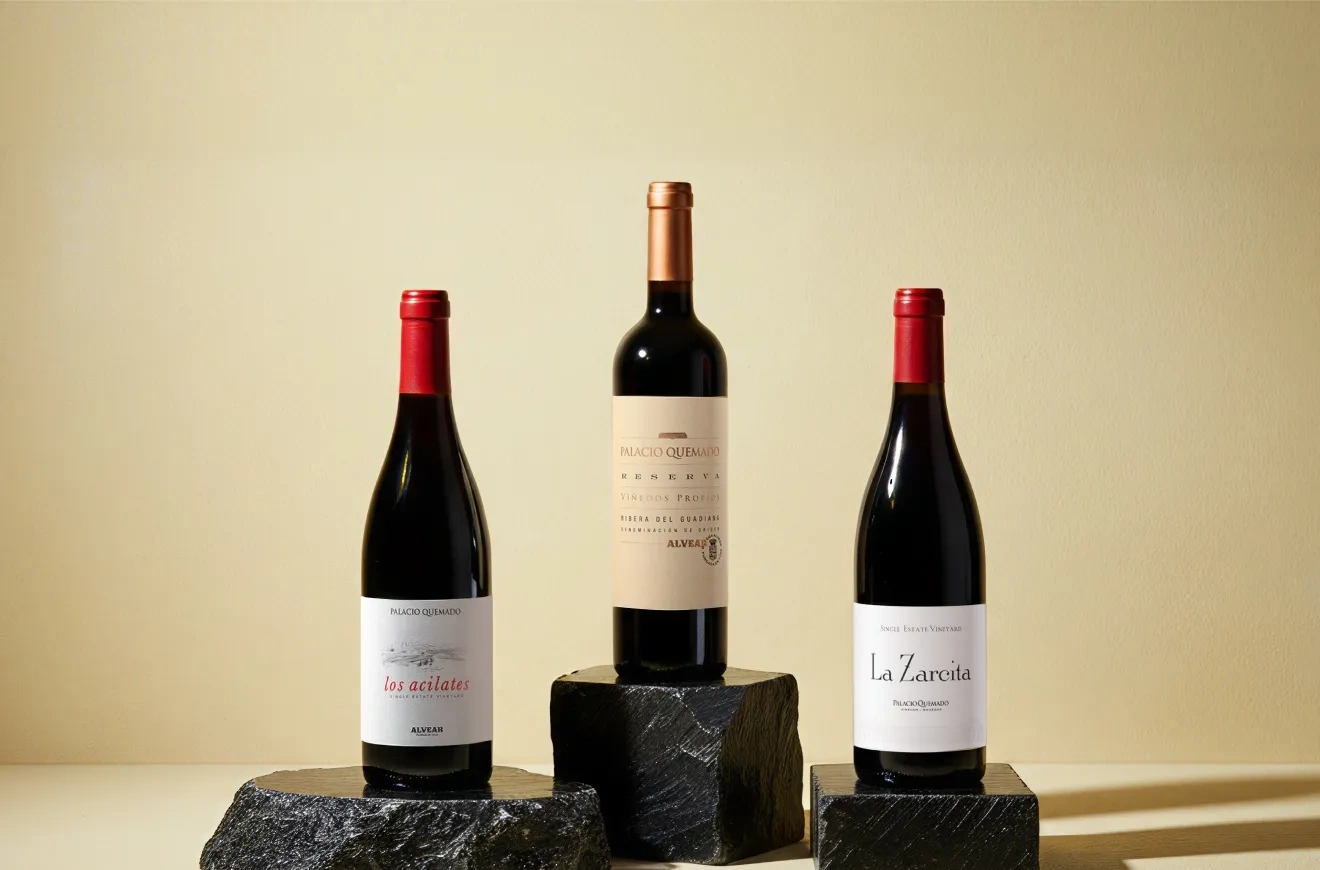 Vinos de la bodega Palacio Quemado