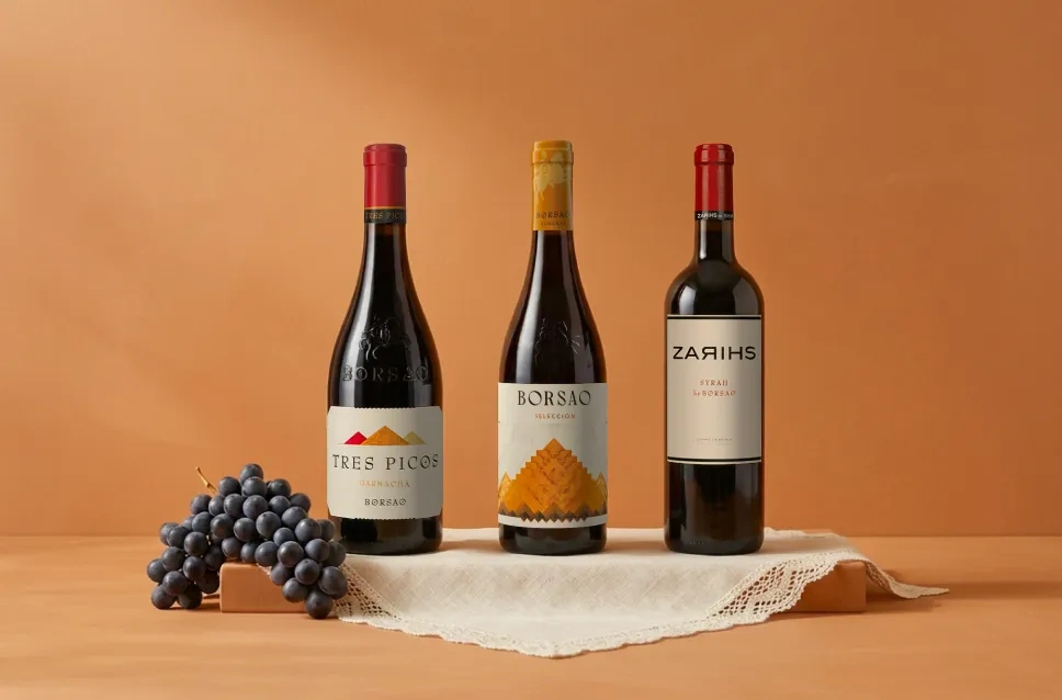 Botellas de vino de la bodega Borsao