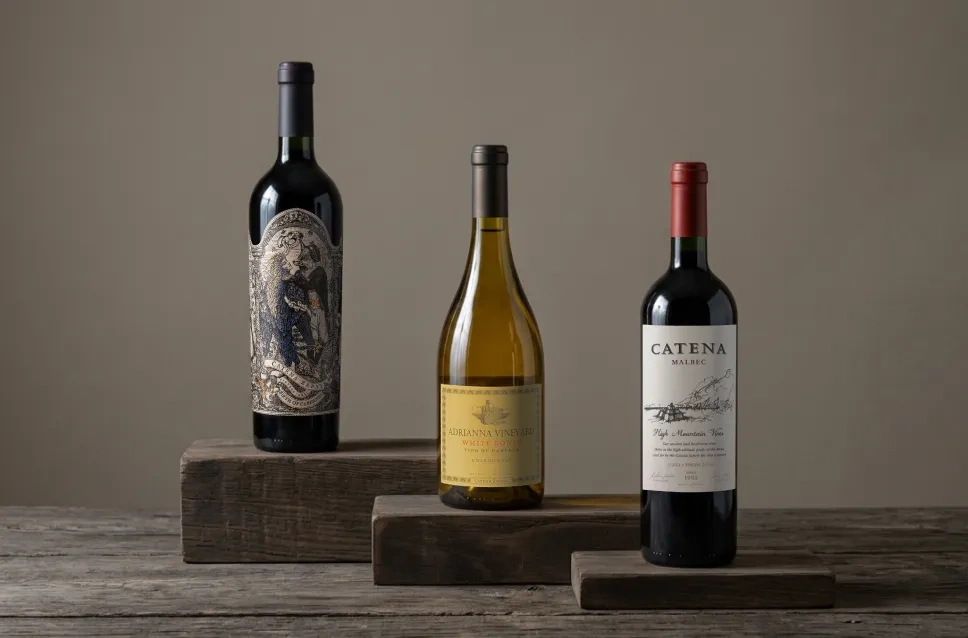 Botellas de vino de la bodega Catena Zapata