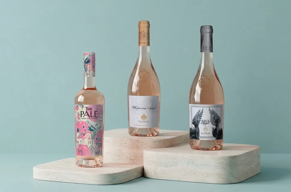 Botellas de vino de la bodega Château d'Esclans