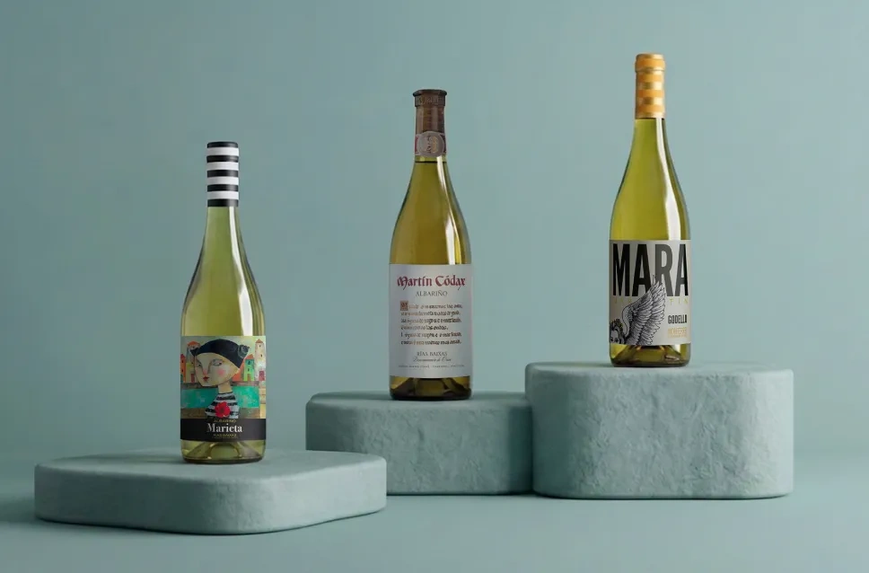 Botellas de vino de la bodega Martín Códax