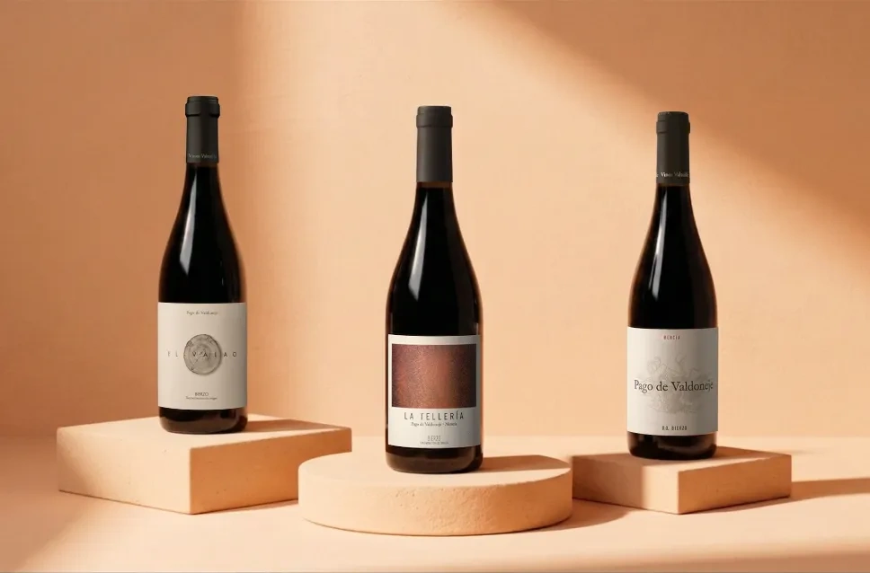 Botellas de vino de la bodega Vinos Valtuille