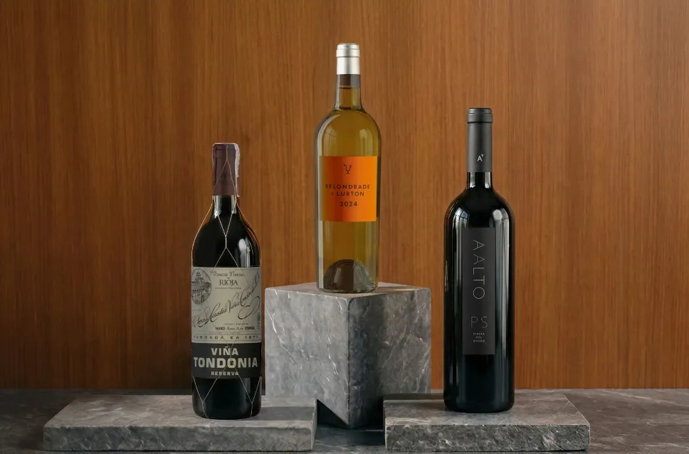 Botellas de vinos de guarda