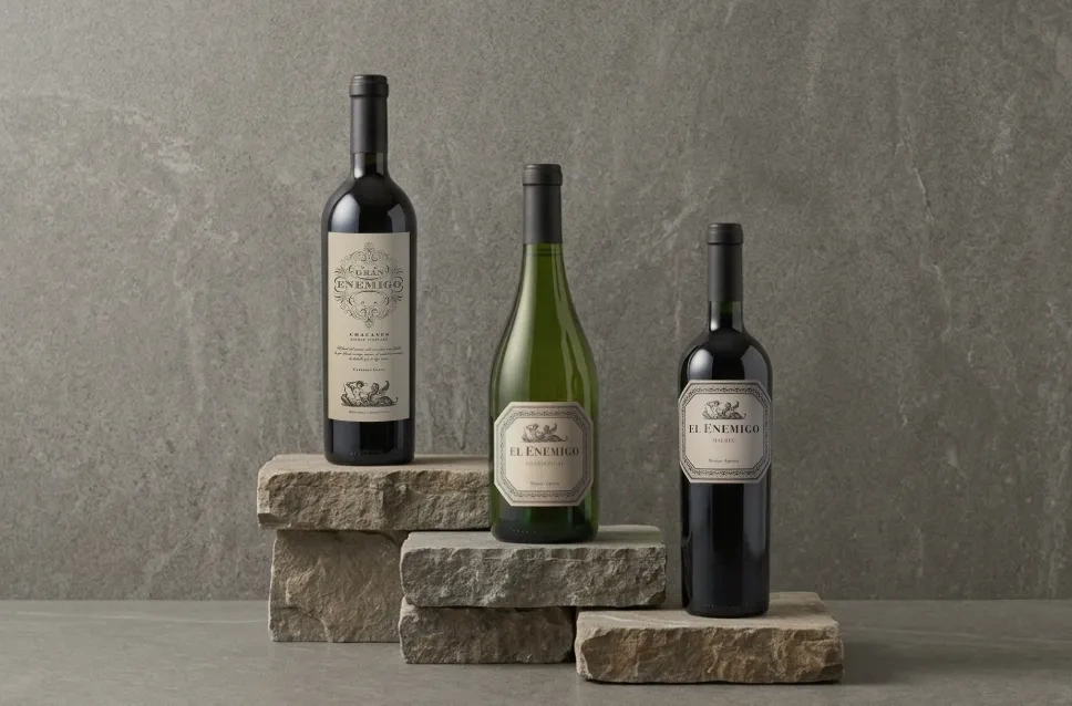 Botellas de vino de la bodega Aleanna