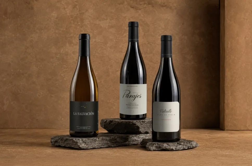 Botellas de vino de la bodega César Márquez