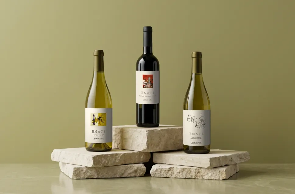 Botellas de vino de la bodega Enate