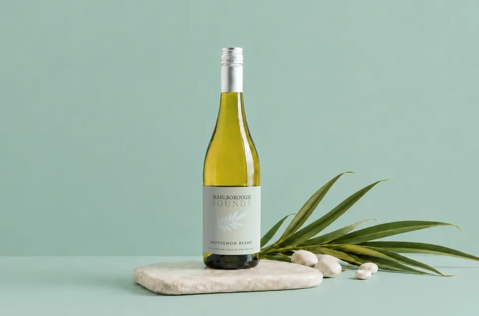 Botella de vino Marlborough Sounds Sauvignon Blanc