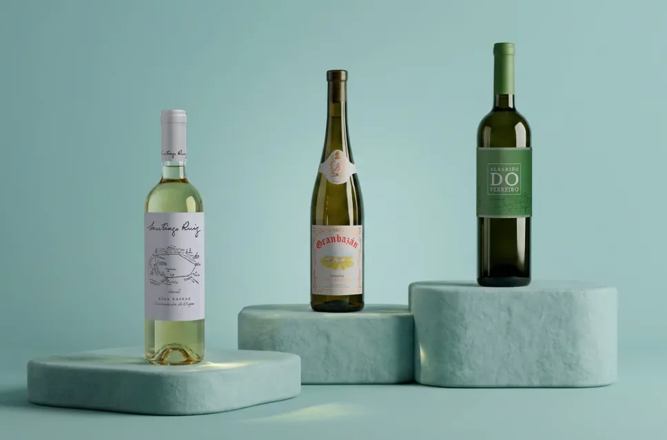 Botellas de vino con descuento de Rías Baixas