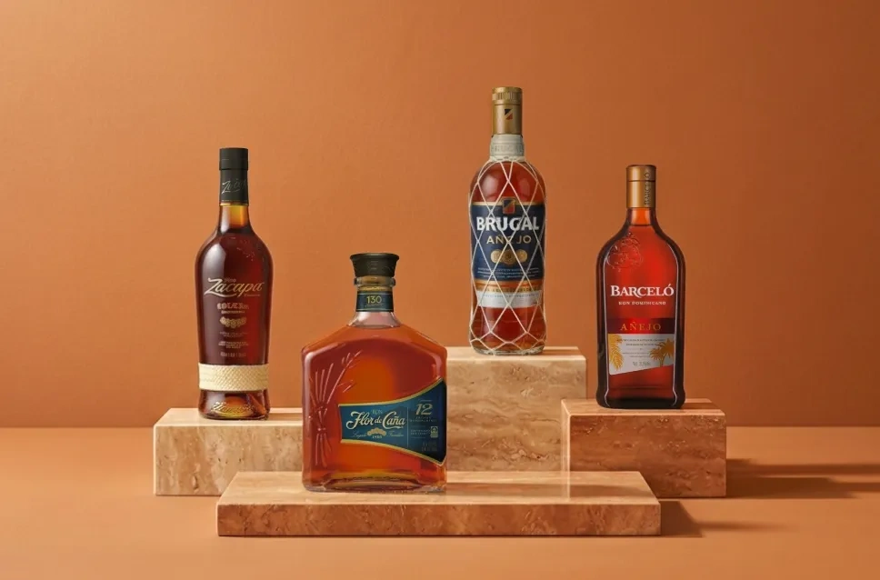 Botellas de ron en descuento