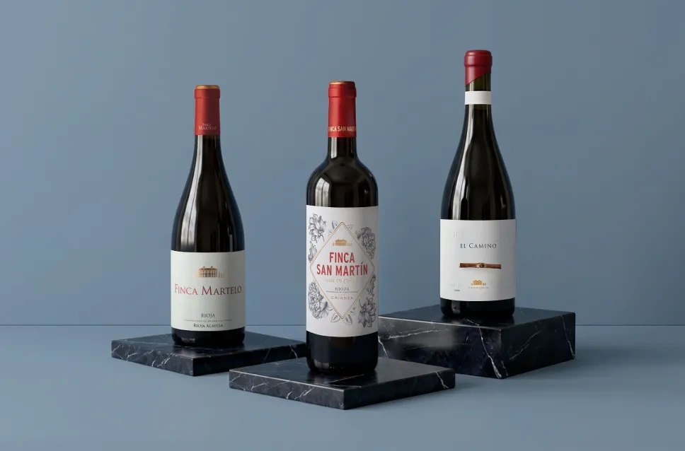 Botellas de vino de la bodega Torre de Oña