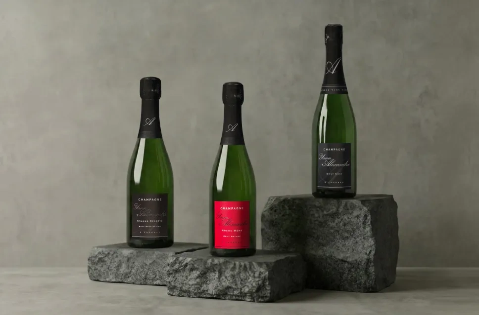 Botellas de champagne Yann Alexandre