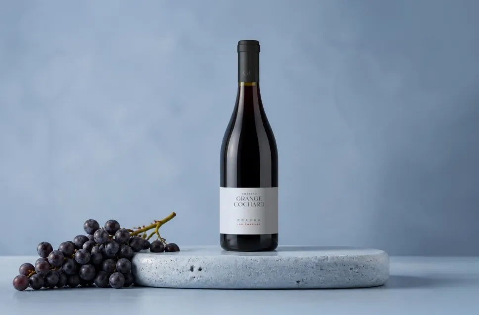 Botella de vino Château Grange Cochard Morgon Les Charmes 2020