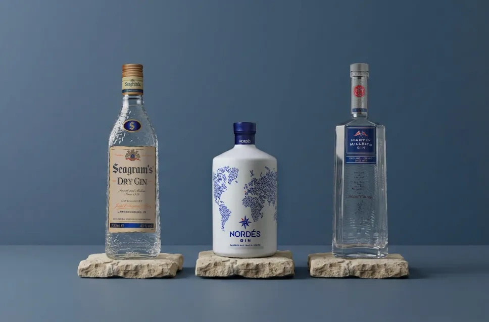 Botellas de ginebra con descuento del 10%
