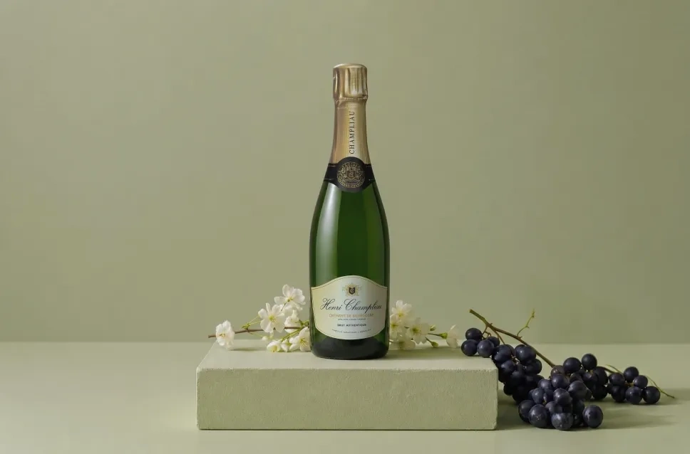 Botella de Henri Champliau Crémant de Bourgogne Brut Authentique