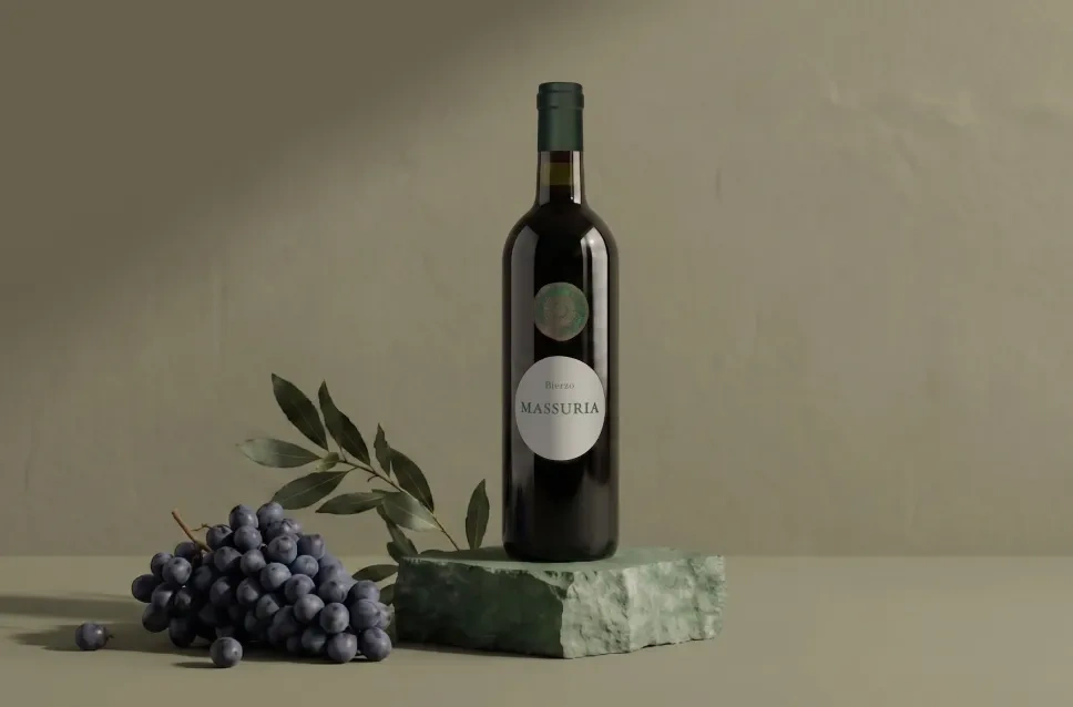 Botella de vino Massuria 2021
