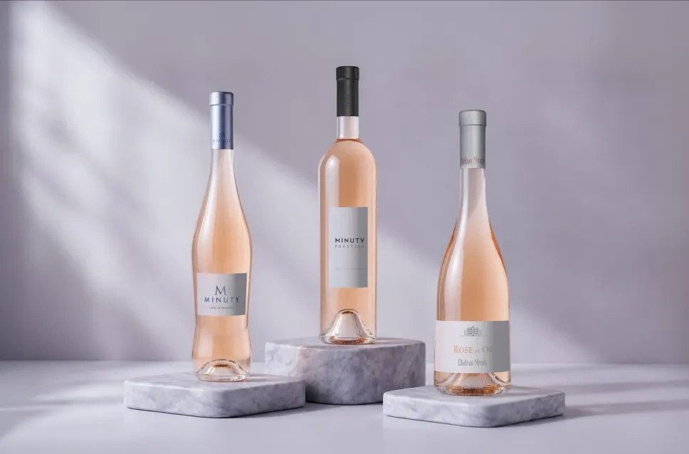 Botellas de vino de la bodega Château Minuty