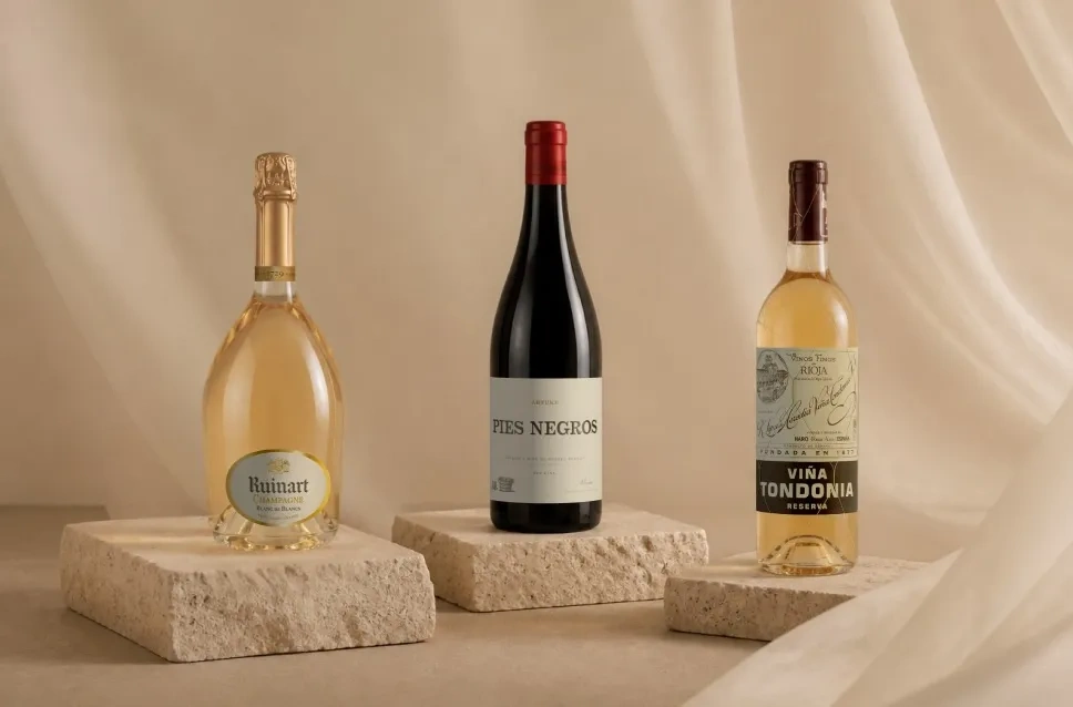 Botellas de vinos de suelos calcáreos con 10% de descuento