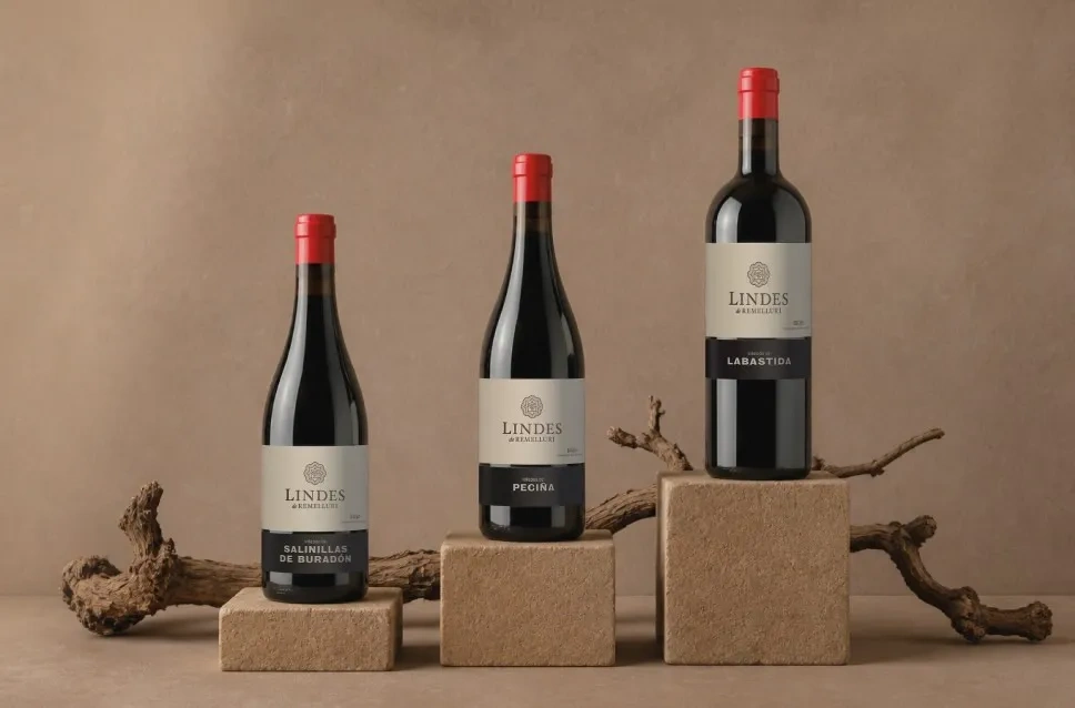 Botellas de vino de la bodega La Granja de Remelluri