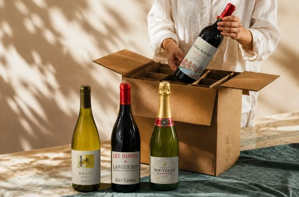 Botellas de vino y champagne con envíos gratis