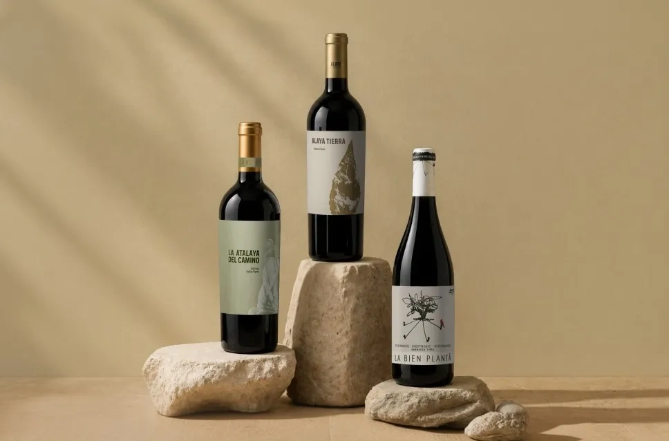 Botellas de vino de la bodega Atalaya