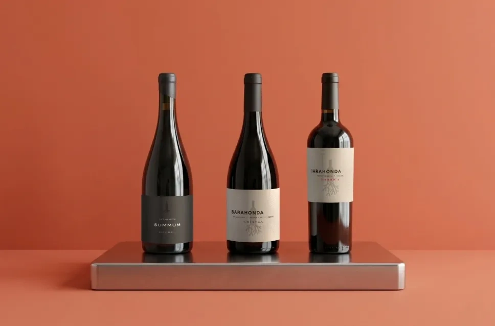 Botellas de vino de la bodega Barahonda