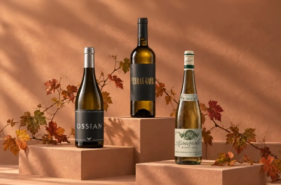 Botellas de vino blanco perfectos para otoño
