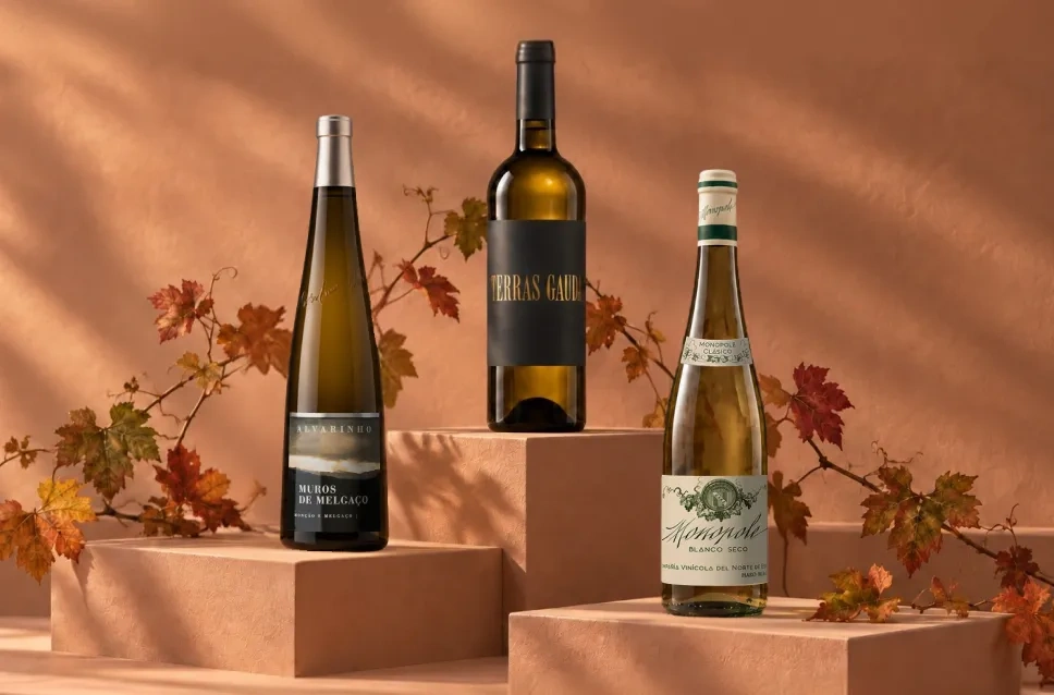 Botellas de vino blanco perfectos para otoño