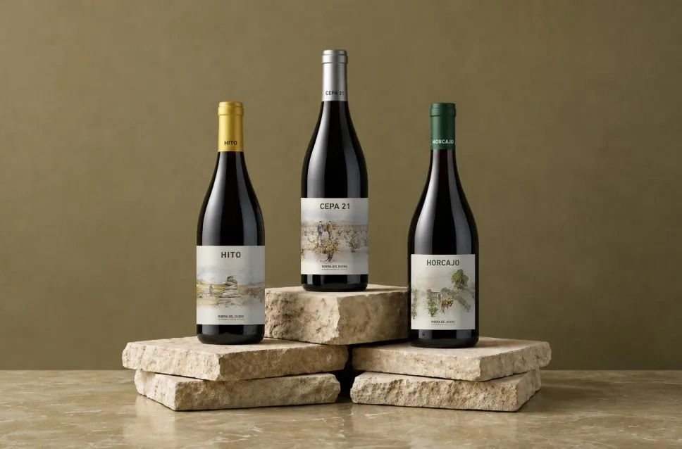 Botellas de vino de Bodegas Cepa 21