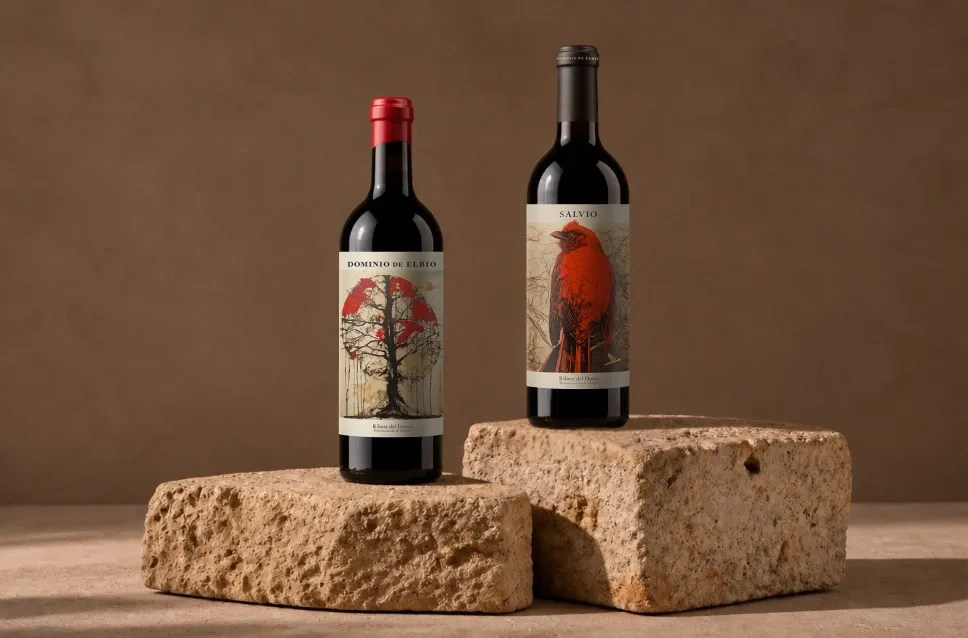 Botellas de vino de la bodega Dominio de Elbio