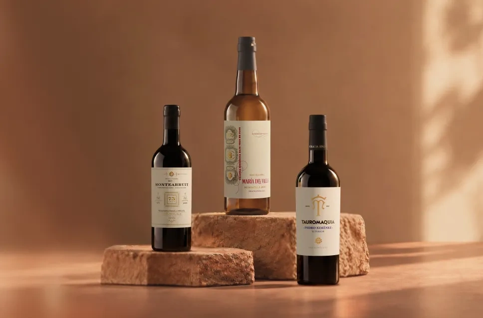 Botellas de vino de la bodega Gracia Hermanos