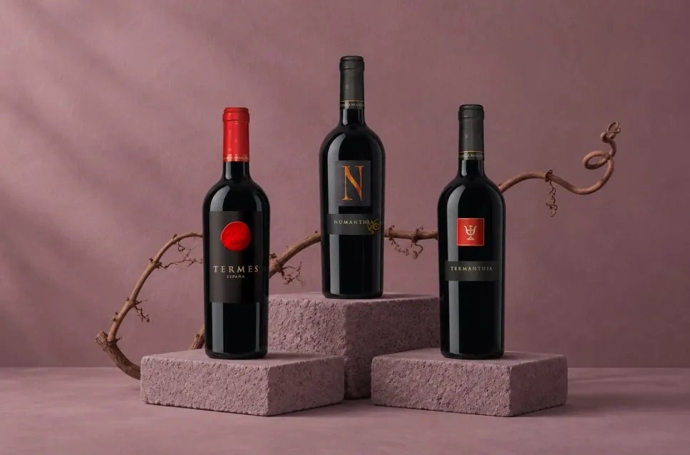 Botellas de vino de la bodega Numanthia