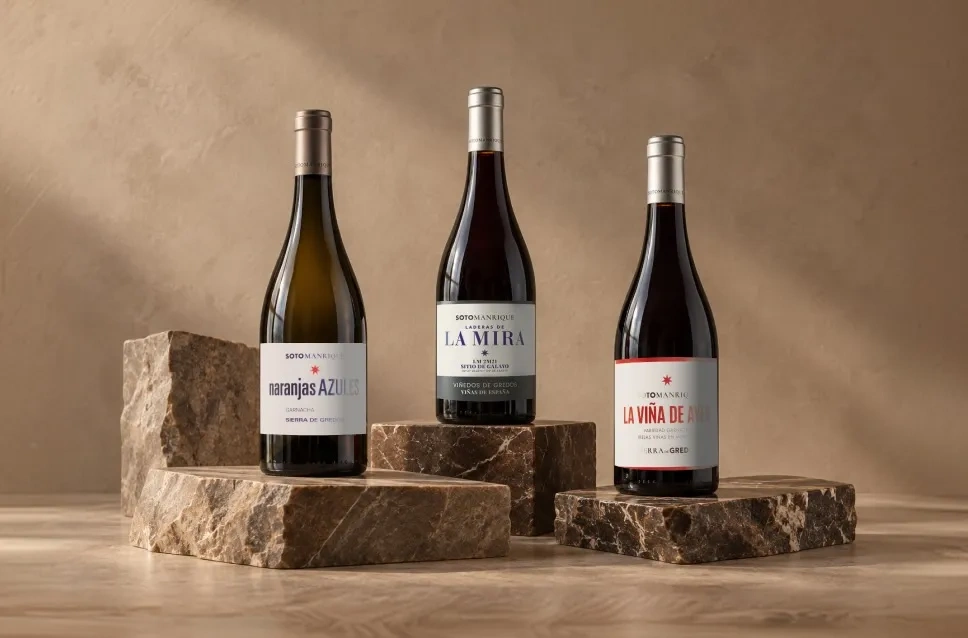 Botellas de vino de la bodega SotoManrique