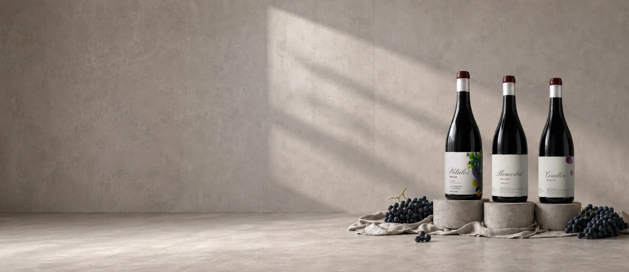 Botellas de vino de la bodega Descendientes J. Palacios