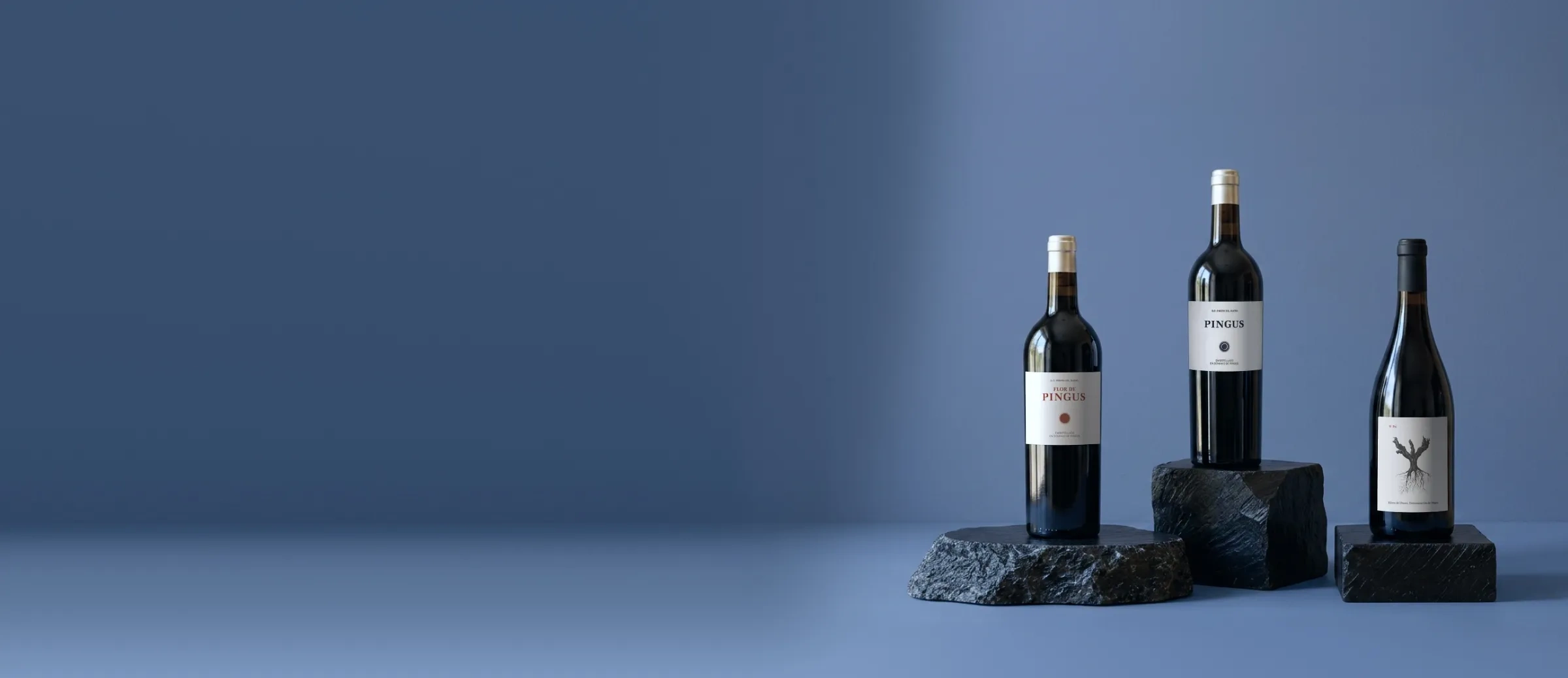 Botellas de vino de la bodega Dominio de Pingus