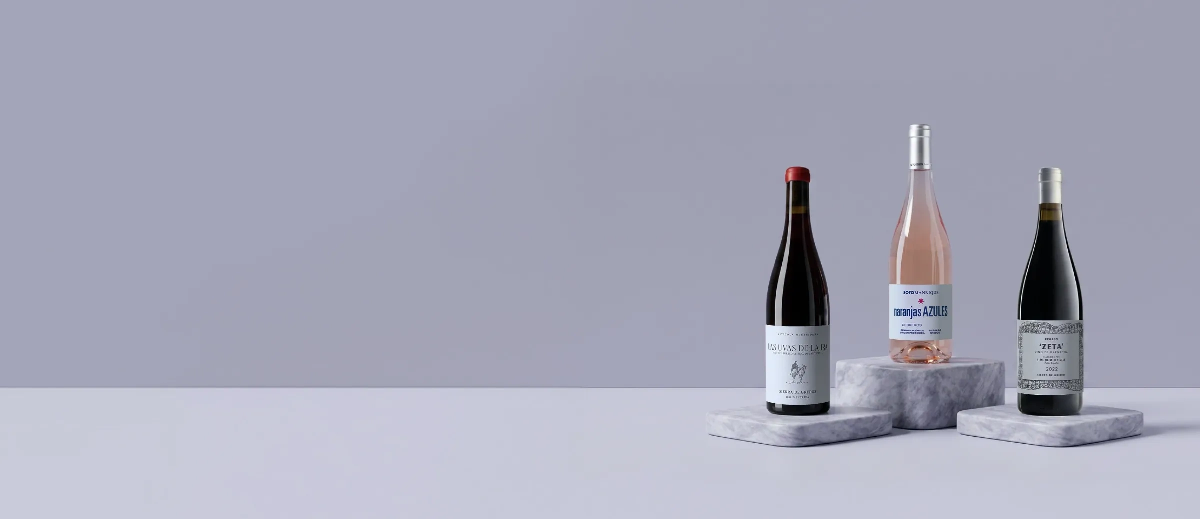Botellas de vino de Garnachas de Gredos