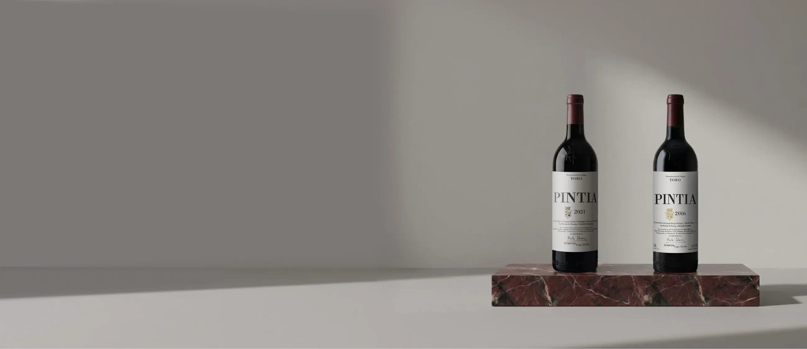Botellas de vino de Bodegas y Viñedos Pintia