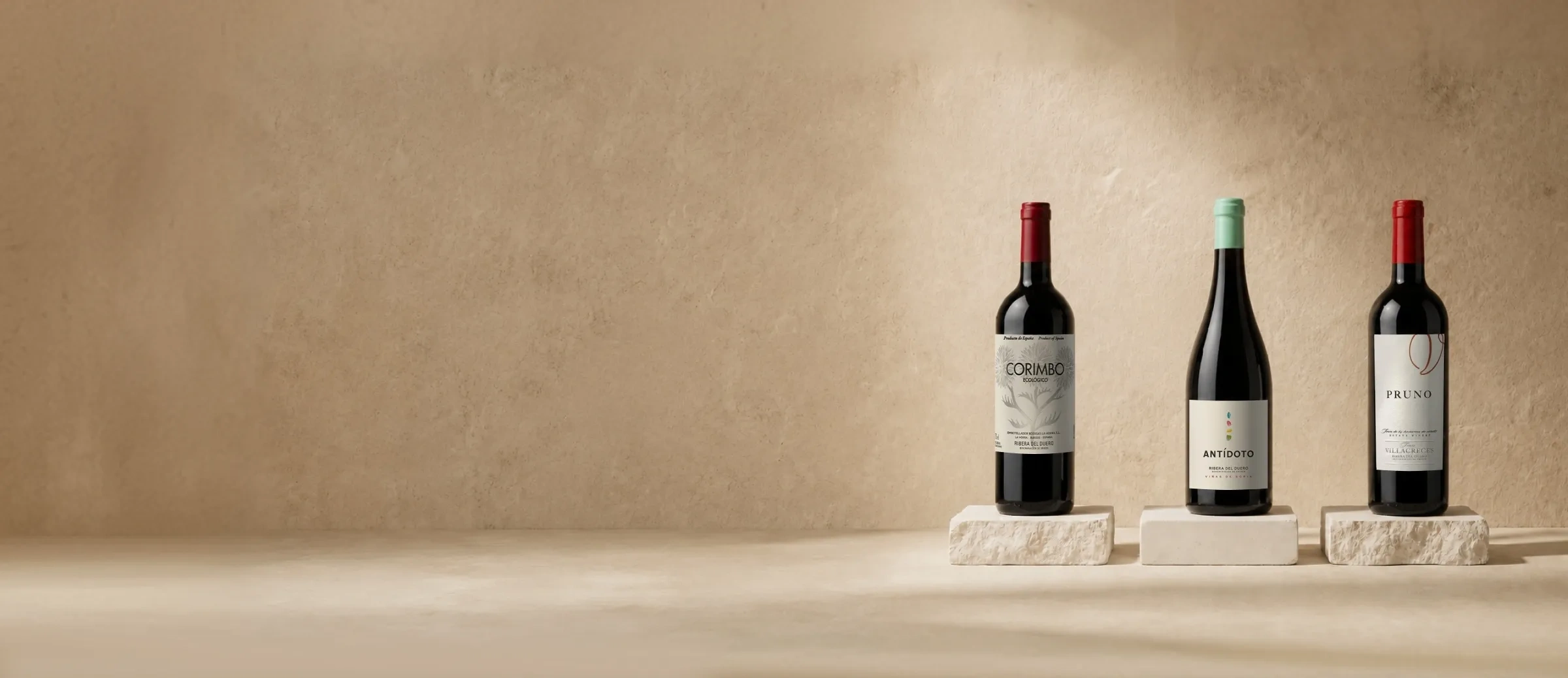 Botellas de vino de la región Ribera del Duero puntuados por Parker