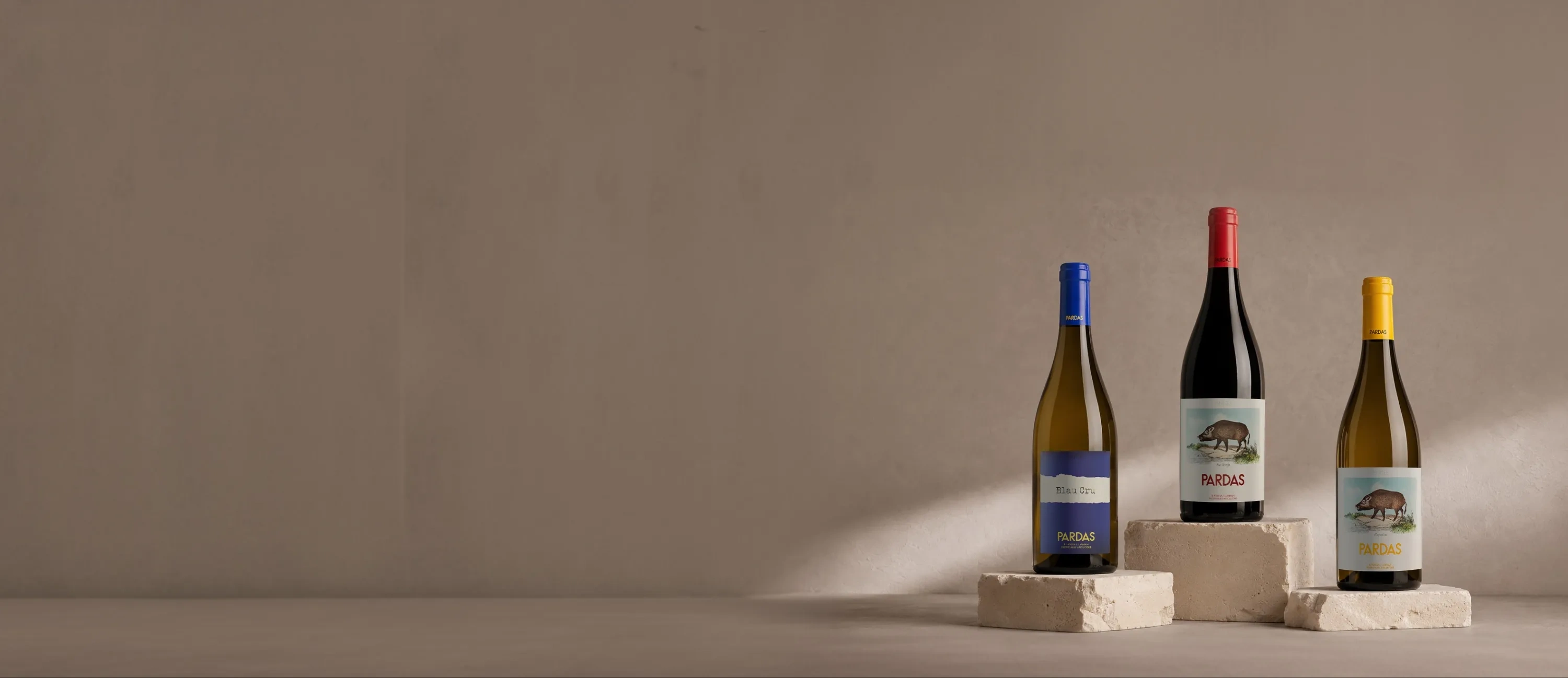 Botellas de vino de la bodega Celler Pardas