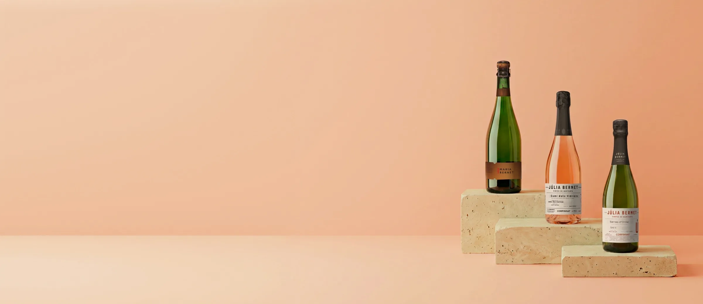 Botellas de vino de la bodega Júlia Bernet