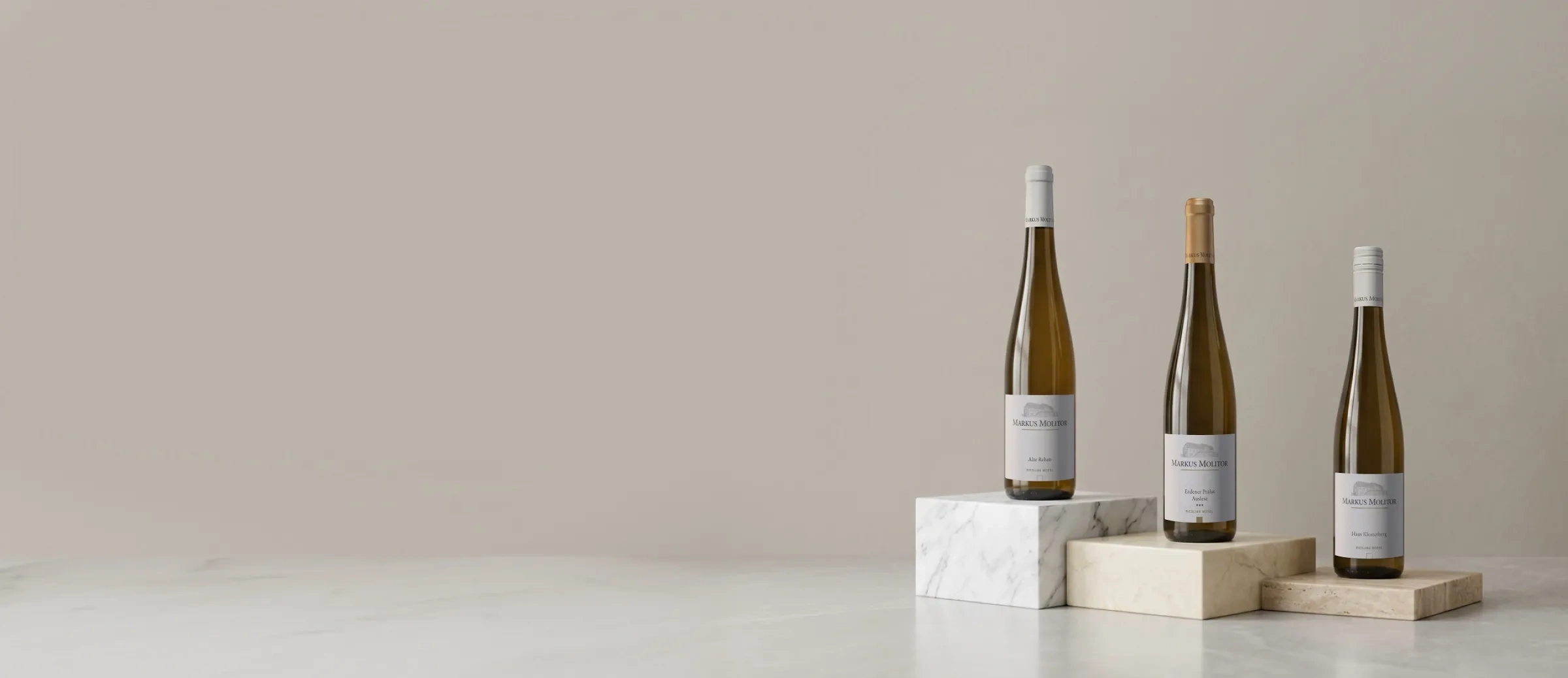 Botellas de vino de la bodega Markus Molitor