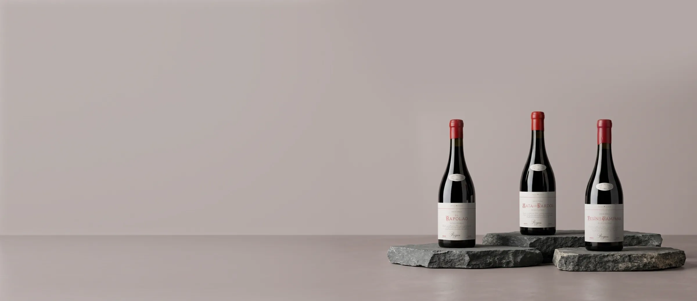 Botellas de vino de la bodega Peique