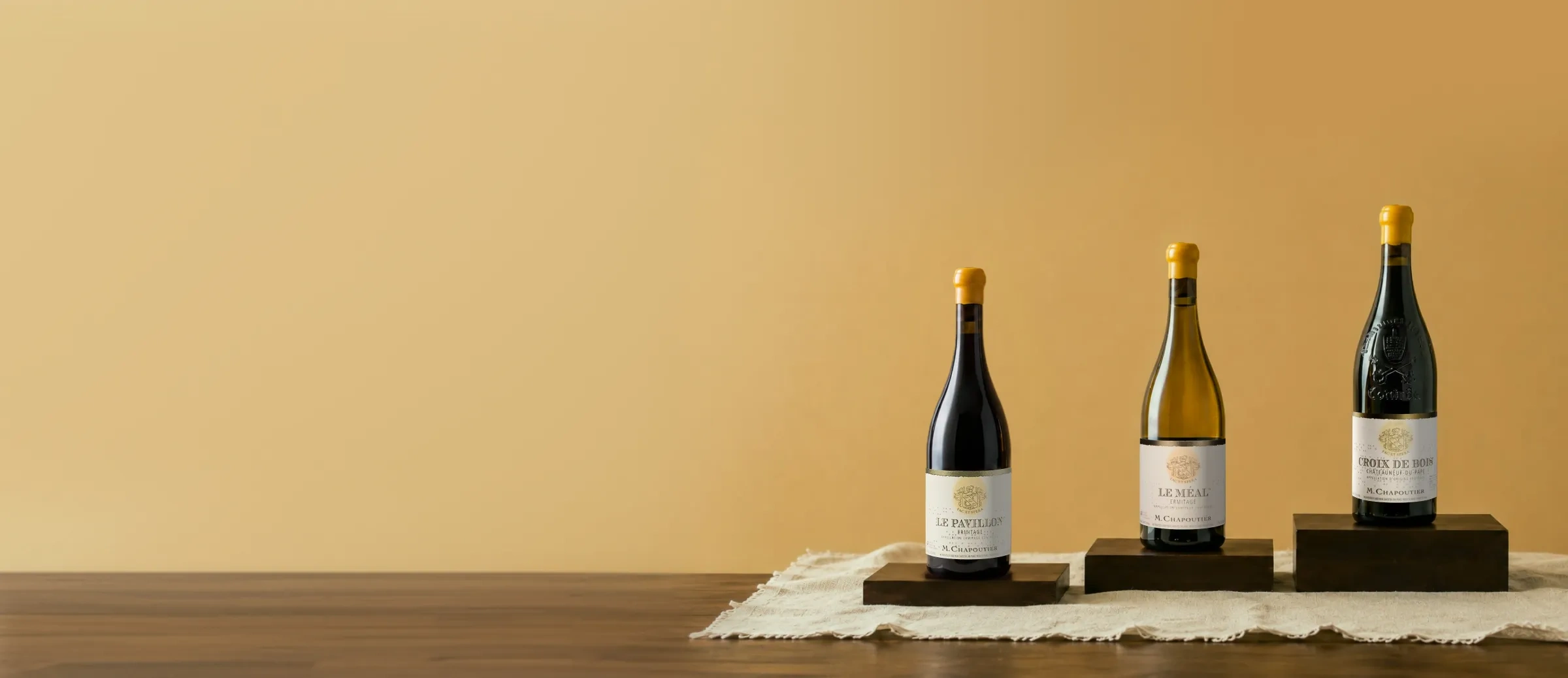 Botellas de vino de M. Chapoutier en primeur