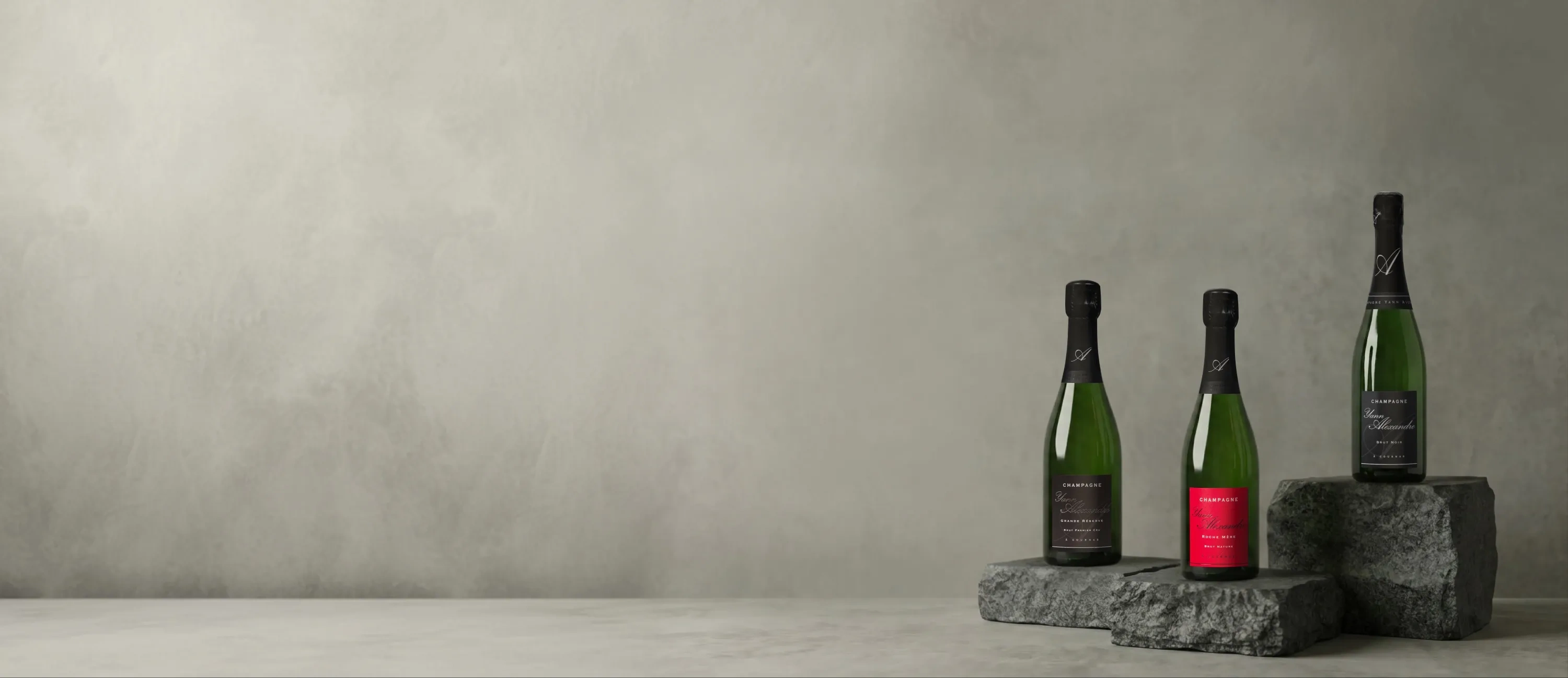 Botellas de champagne Yann Alexandre